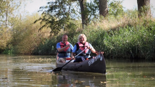 Kanutour auf der Unstrut Karsdorf Freyburg in der Region Saale Unstrut