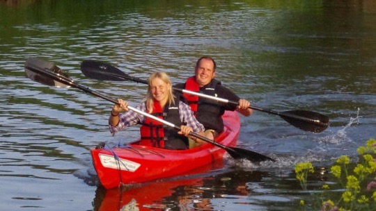 Kajak auf der Unstrut