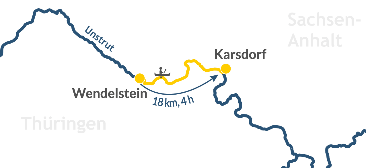 Karte Kanu Wendelstein Karsdorf Unstrut