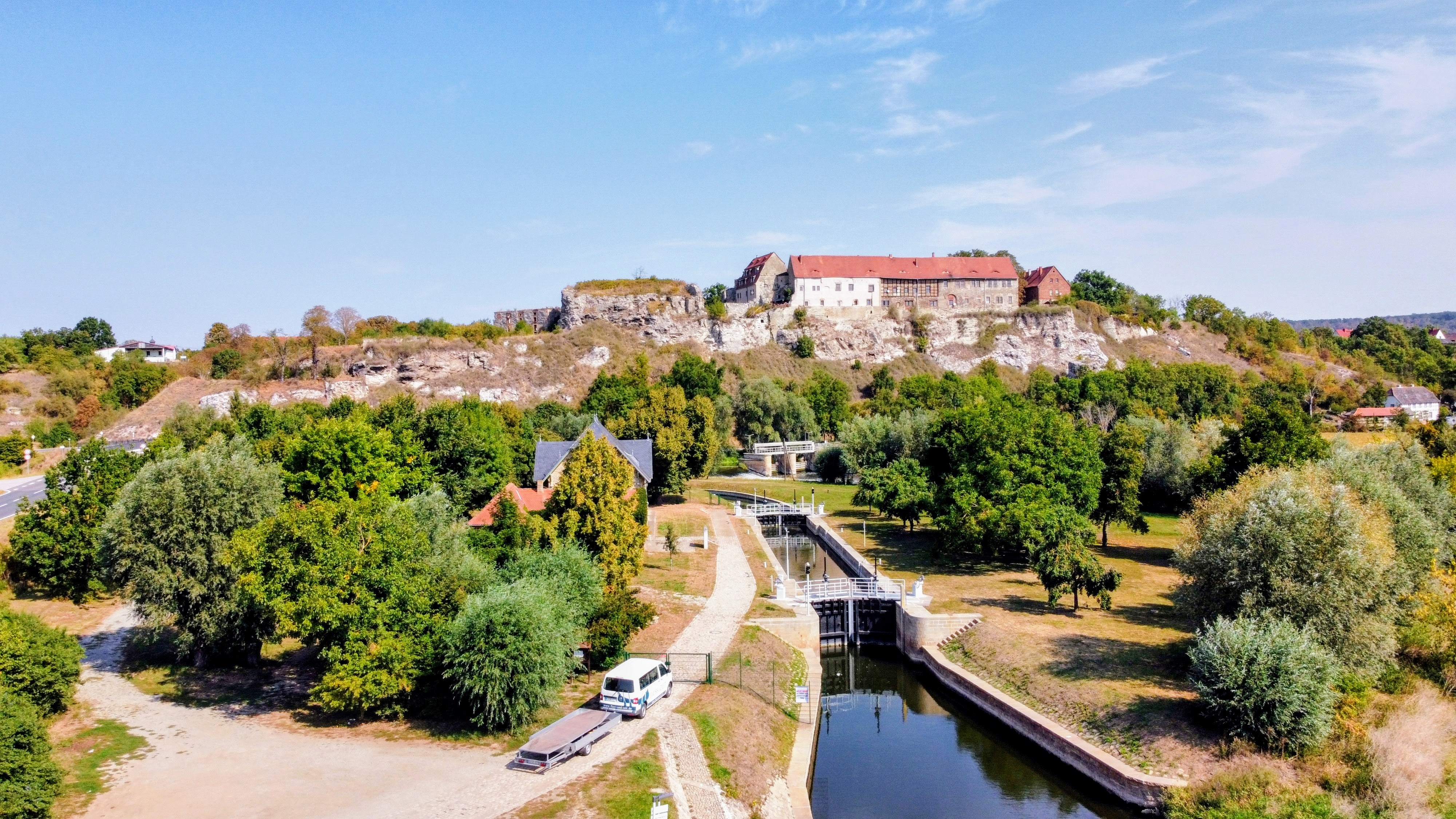 Schleuse Wendelstein Drohnenaufnahme